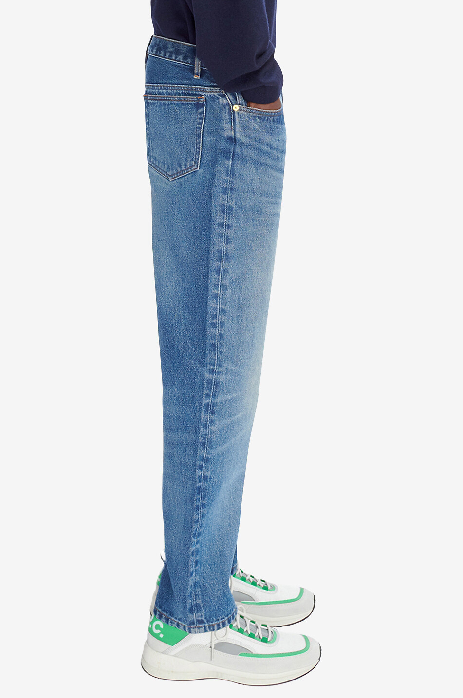Martin faded cotton straight-leg jeans