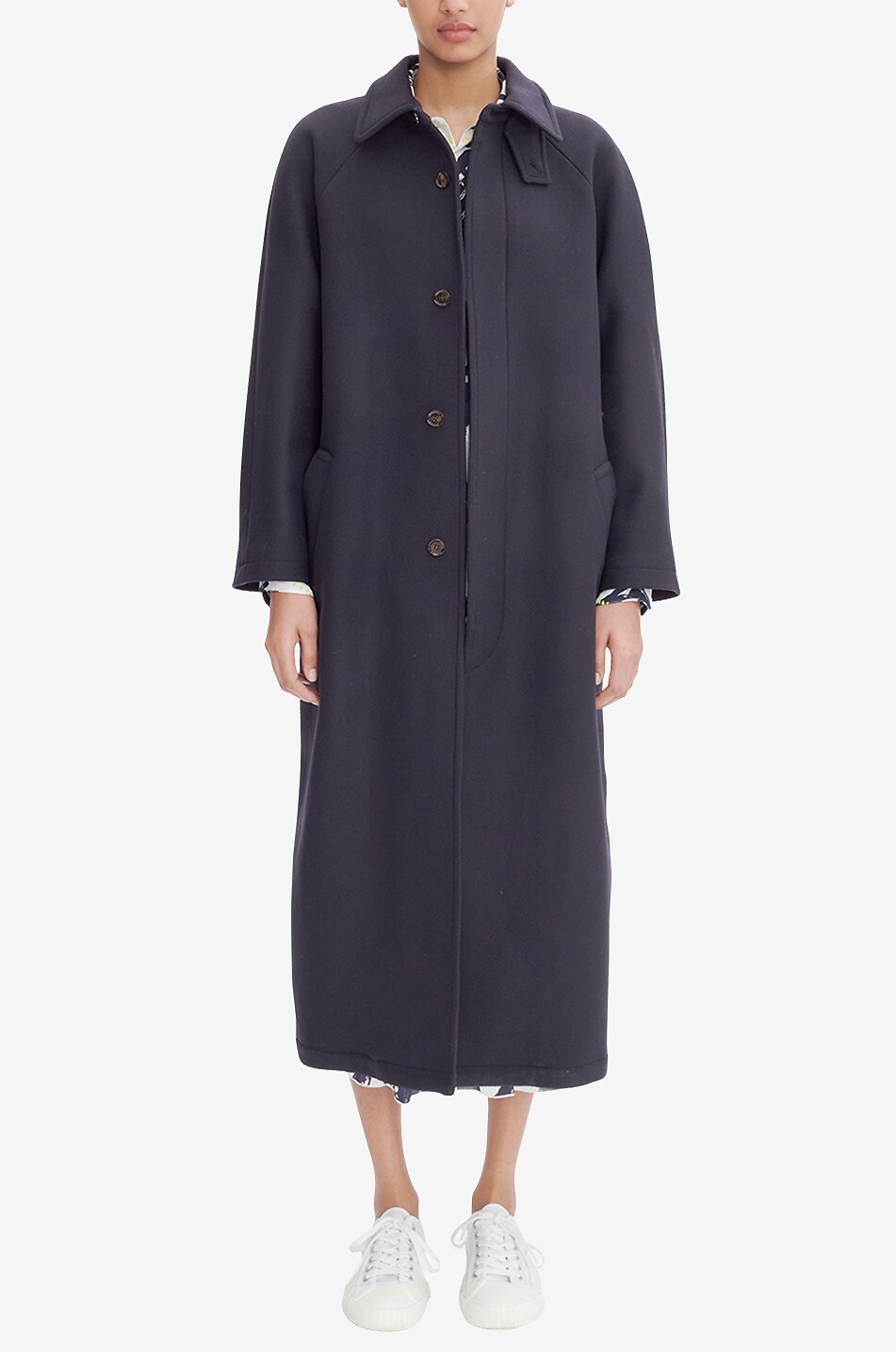 A.P.C. Gaia virgin wool long coat Women DARK BLUE 3