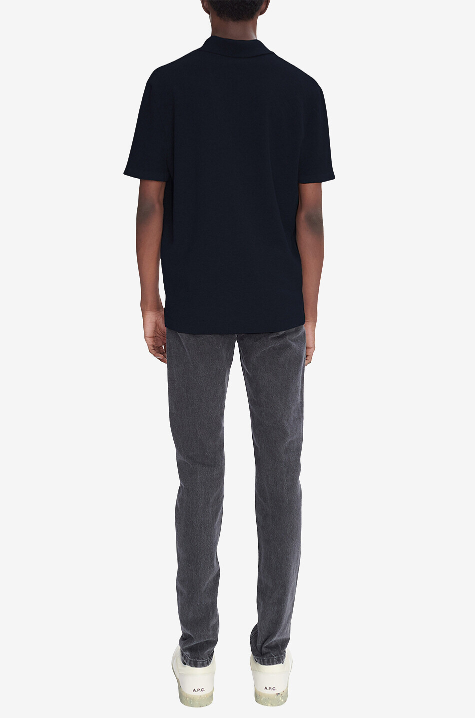 A.P.C. Declan loose diamond knit polo shirt Men DARK BLUE 4