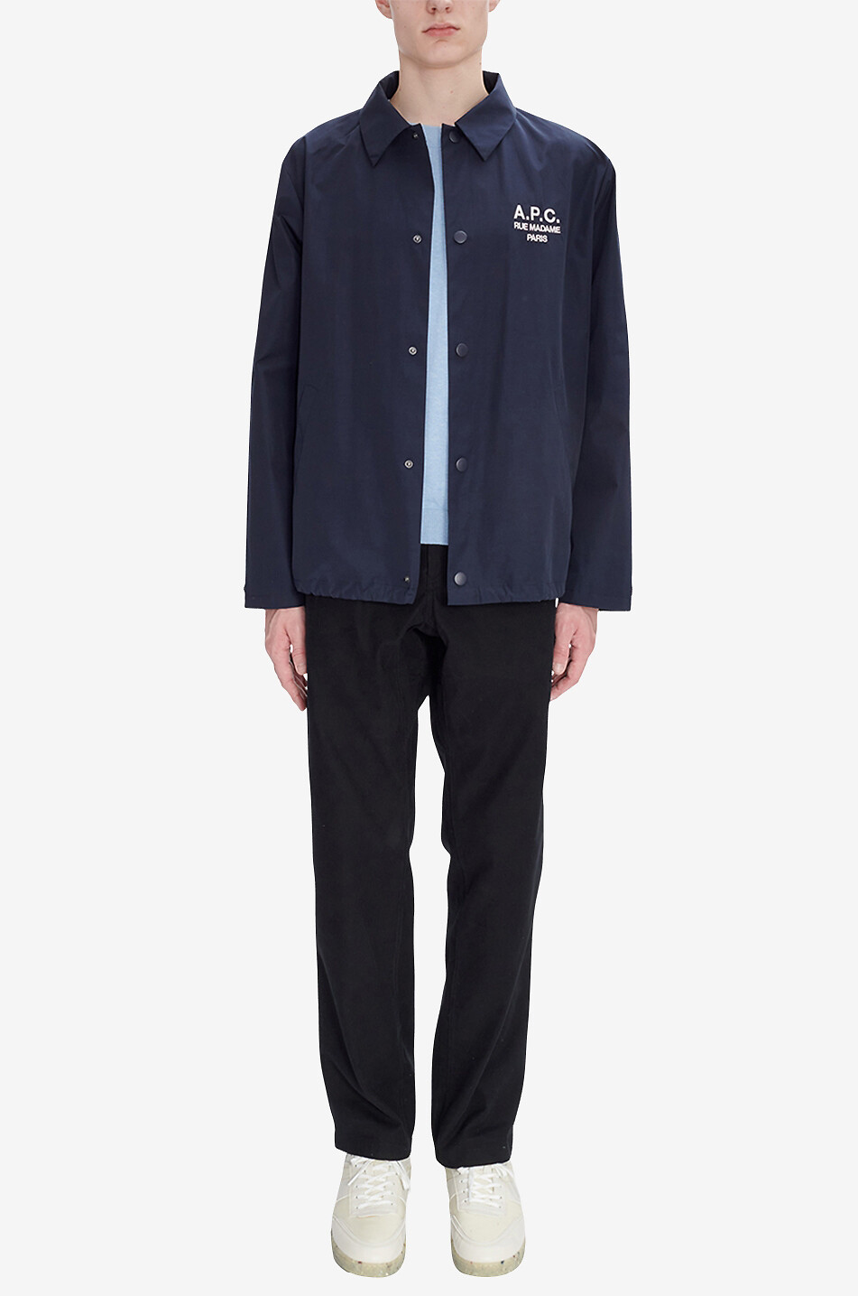 A.P.C. Regis shirt jacket in cotton blend Men DARK BLUE 3