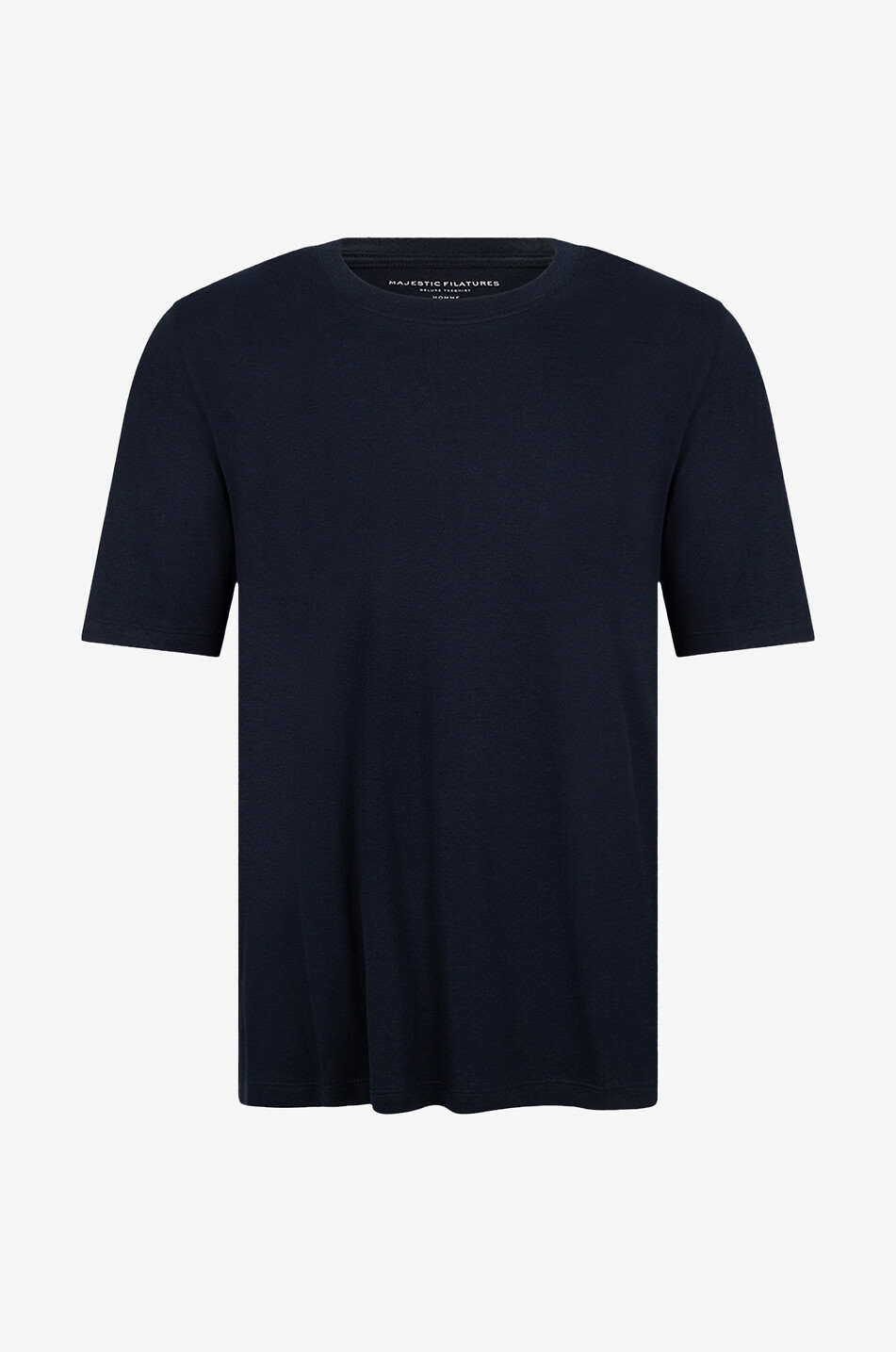 MAJESTIC FILATURES Kurzärmeliges T-Shirt aus Lyocell und Biobaumwolle Herren DUNKELBLAU 1