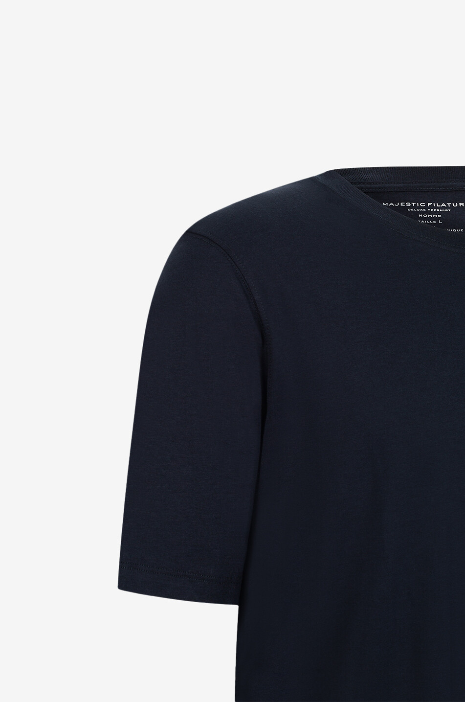 MAJESTIC FILATURES Kurzärmeliges T-Shirt aus Lyocell und Biobaumwolle Herren DUNKELBLAU 3