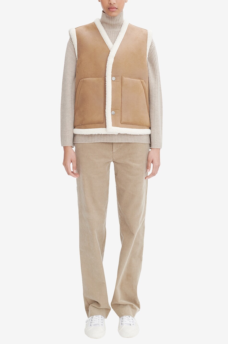 A.P.C. Ärmellose Jacke Zachari Damen BEIGE 2