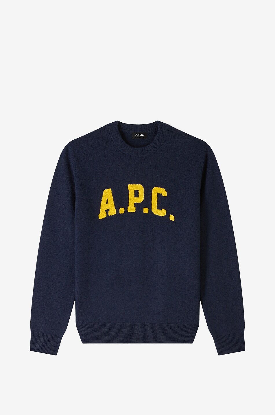 A.P.C. Joshua patch-adorned merino wool jumper Men DARK BLUE 1