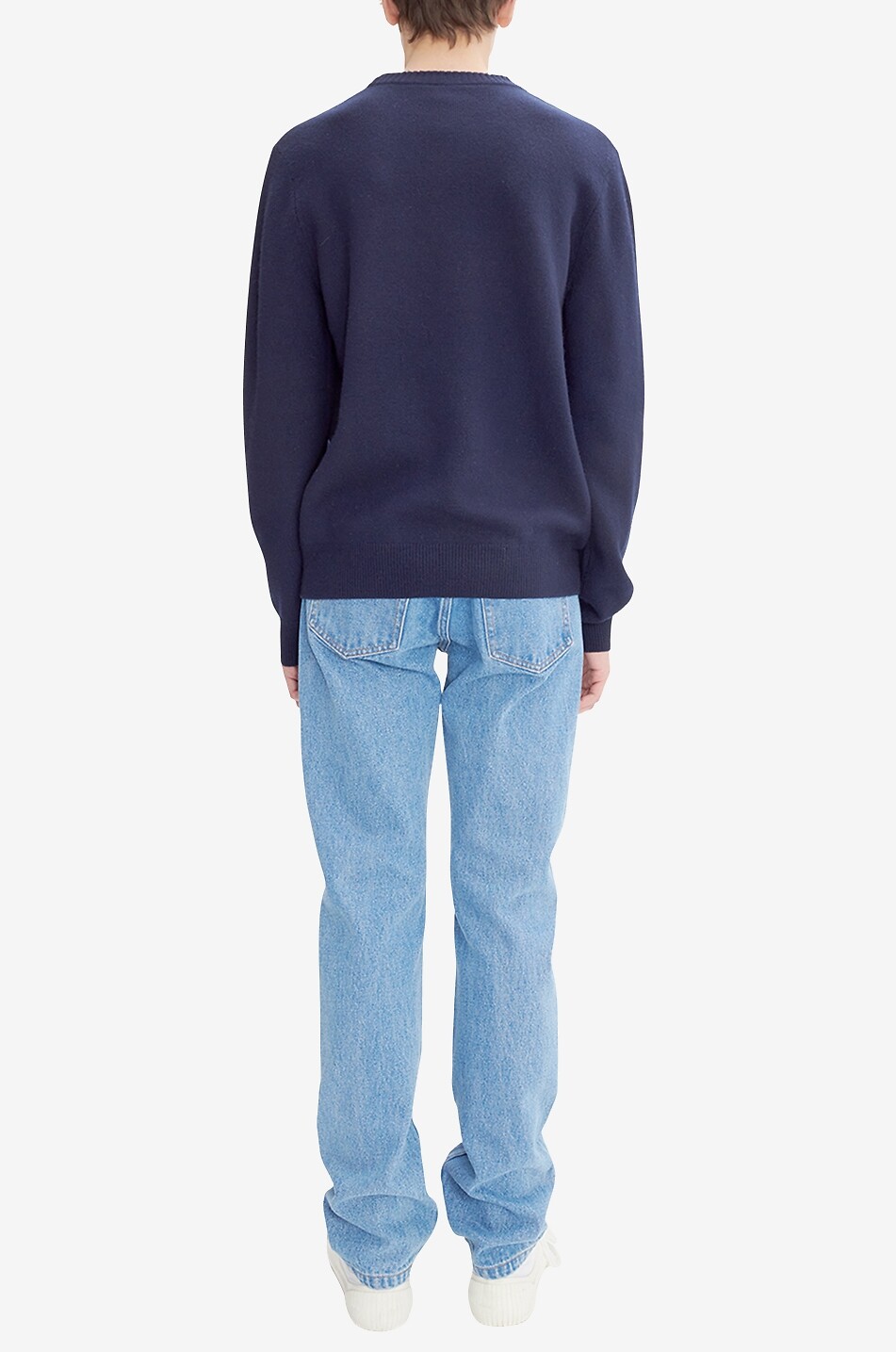 A.P.C. Joshua patch-adorned merino wool jumper Men DARK BLUE 4