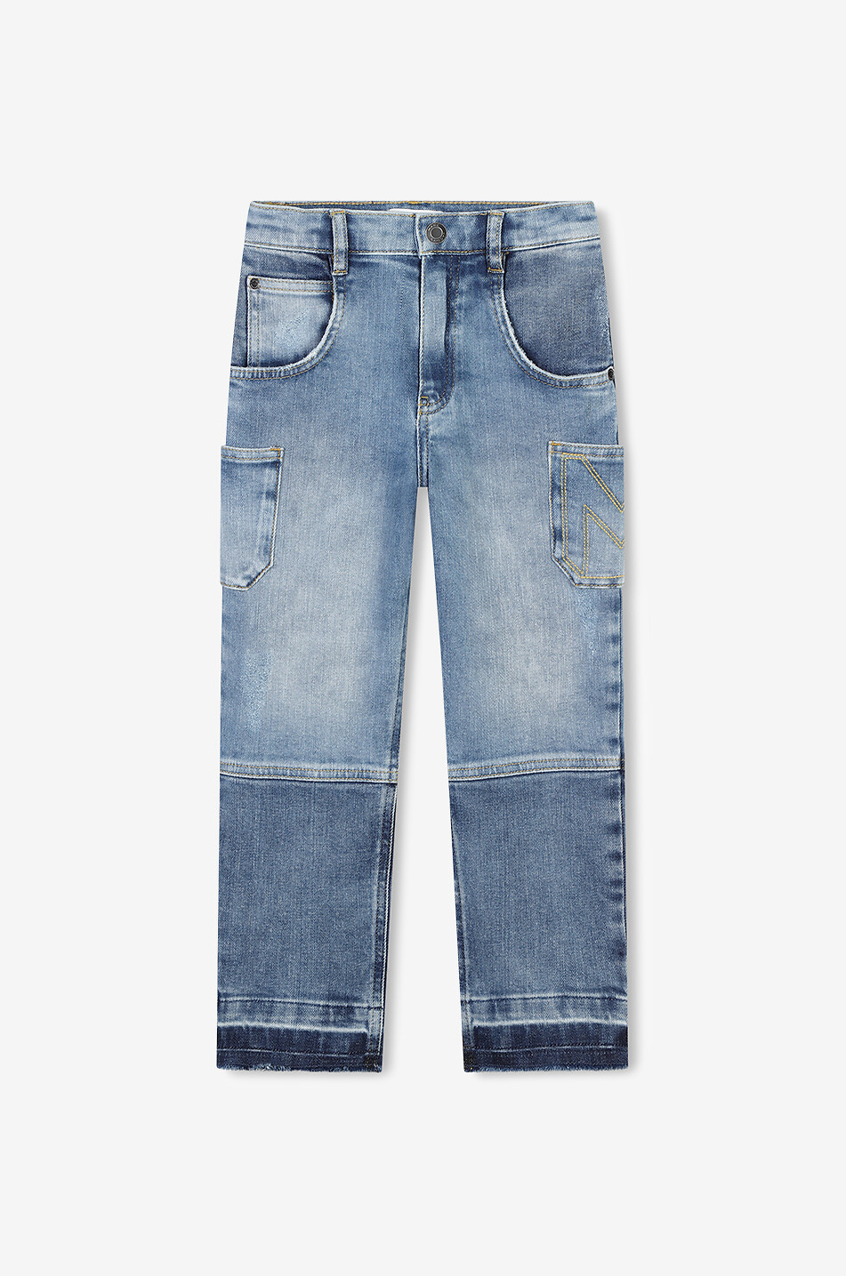 Jean cargo garçon effet patchwork MJ