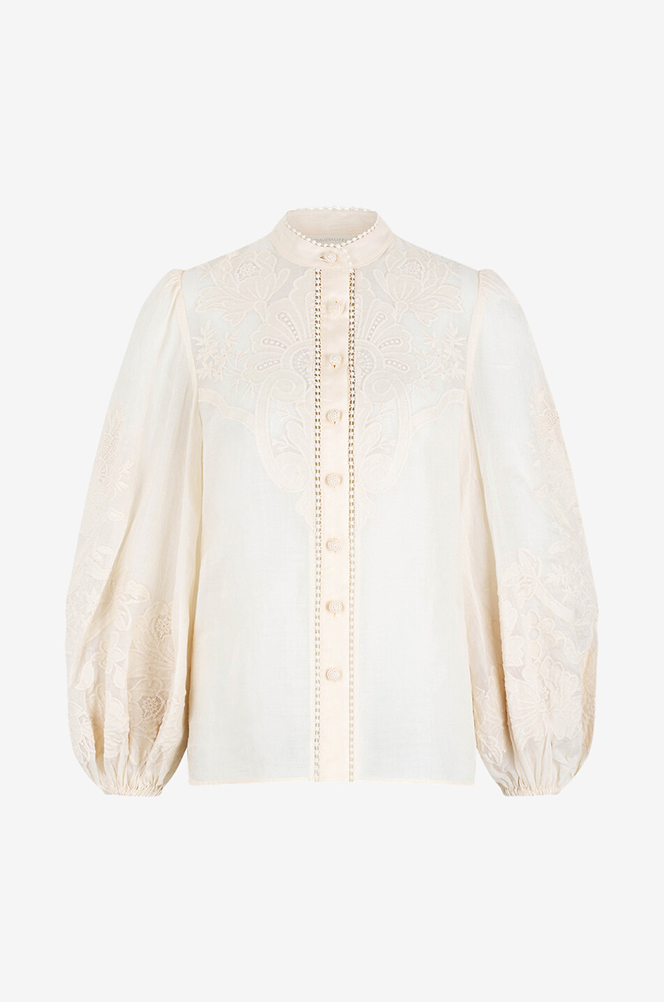 Bestickte Bluse aus Ramie Ottie