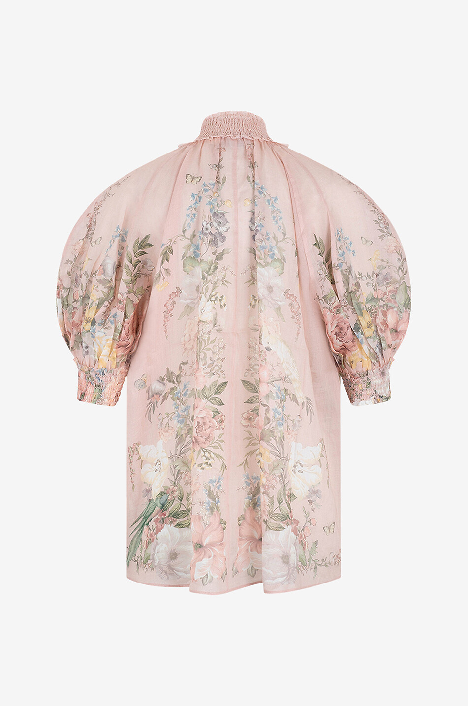Blouse en ramie fleurie à manches courtes Waverly