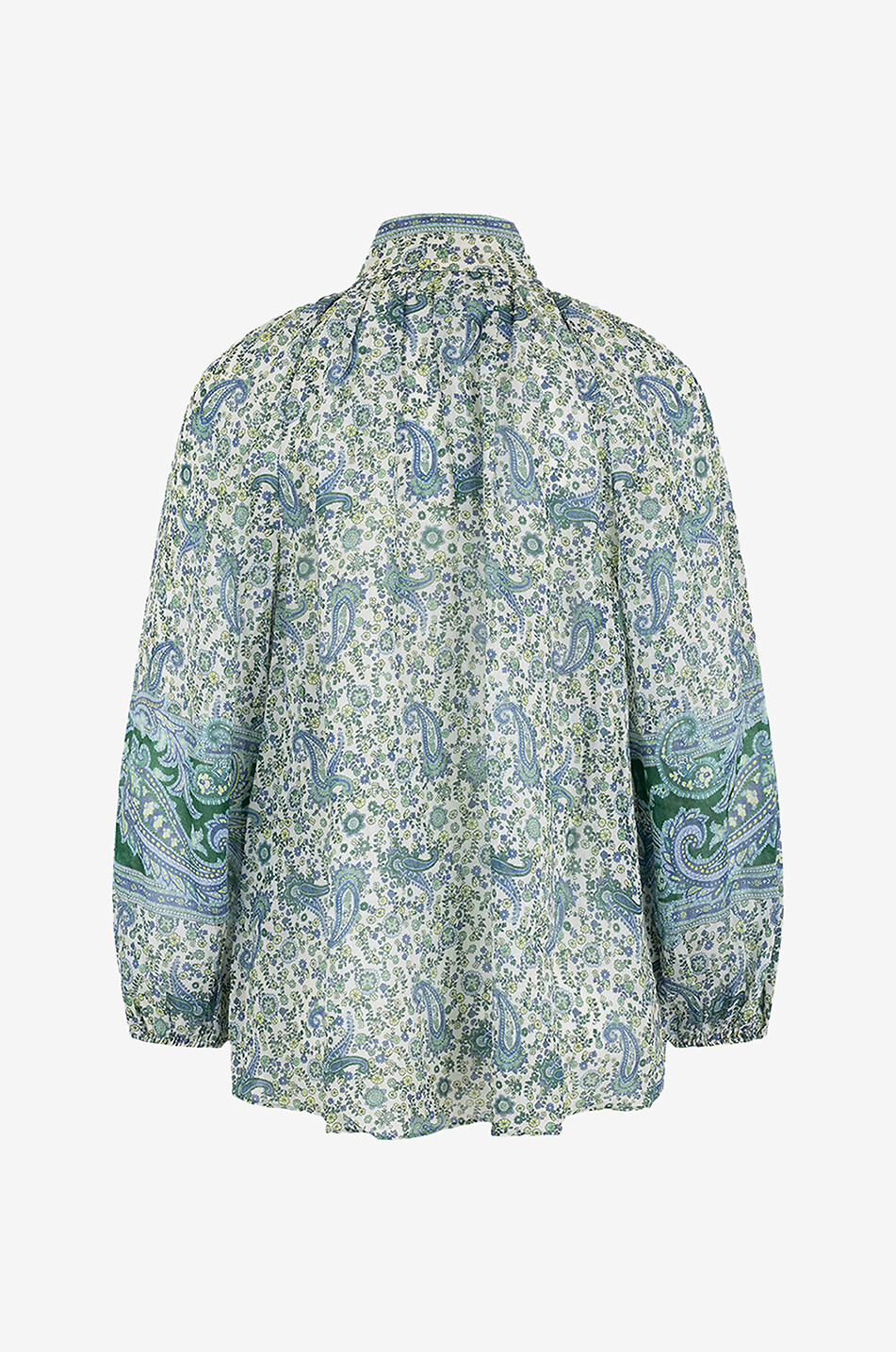 ZIMMERMANN Ramie-Bluse mit Paisley-Print Ottie Damen GRÜN 2