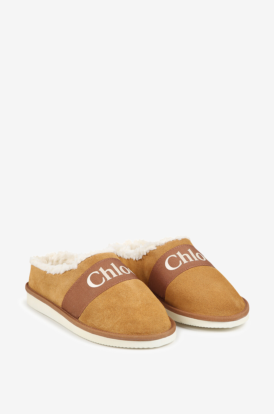 Chaussons fille en daim et peluche Heritage
