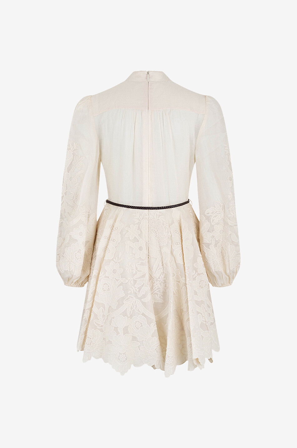 Mini robe en lin à broderies Ottie
