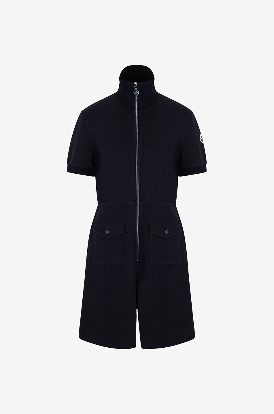 Flared zipped mini dress in cotton pique MONCLER Bongenie