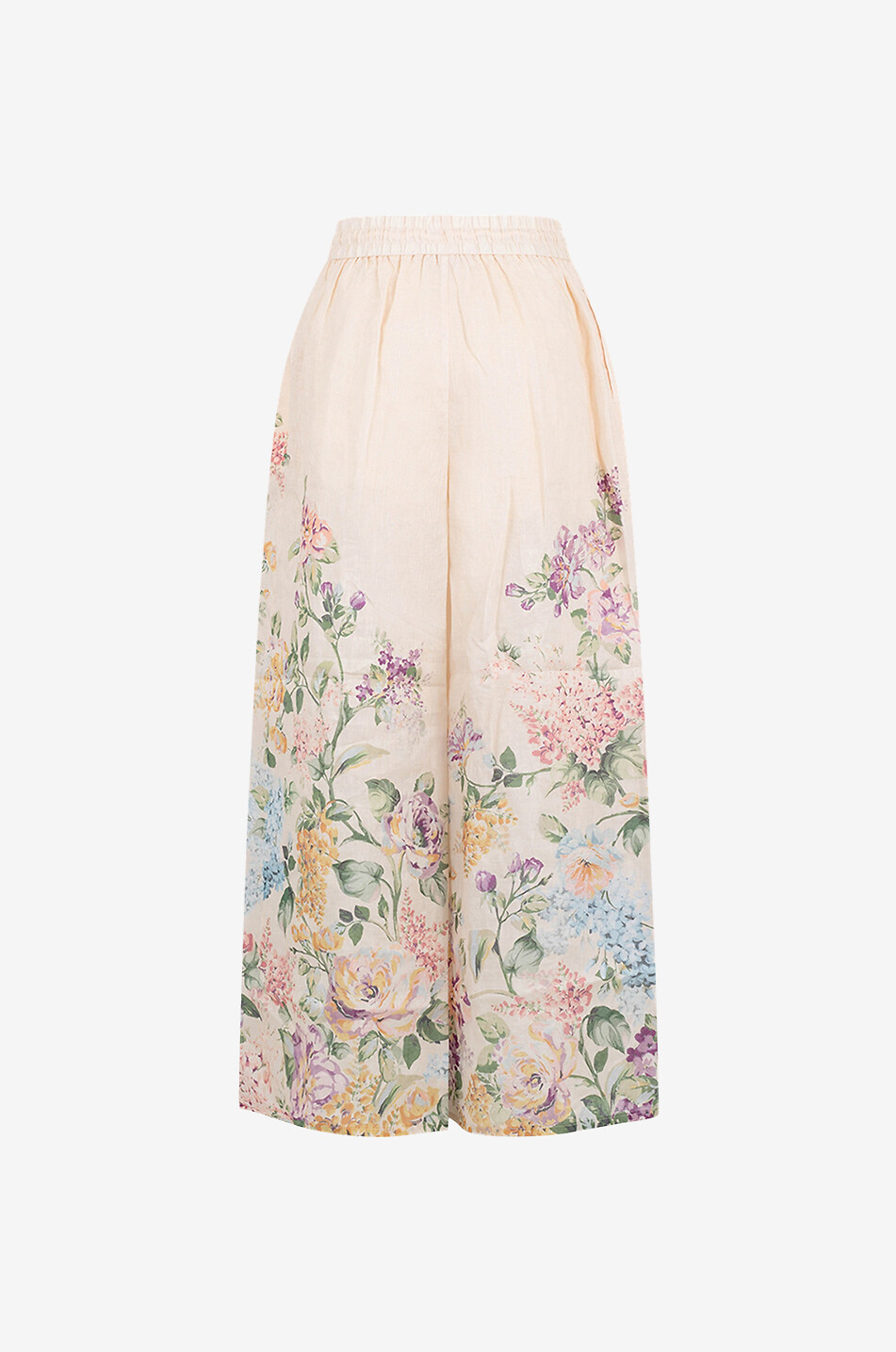 Halliday Relaxed floral linen wide-leg trousers