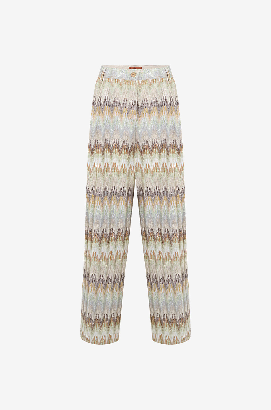 MISSONI Pantalon large en maille zig zags orné de lurex Femme MULTICOLORE 1