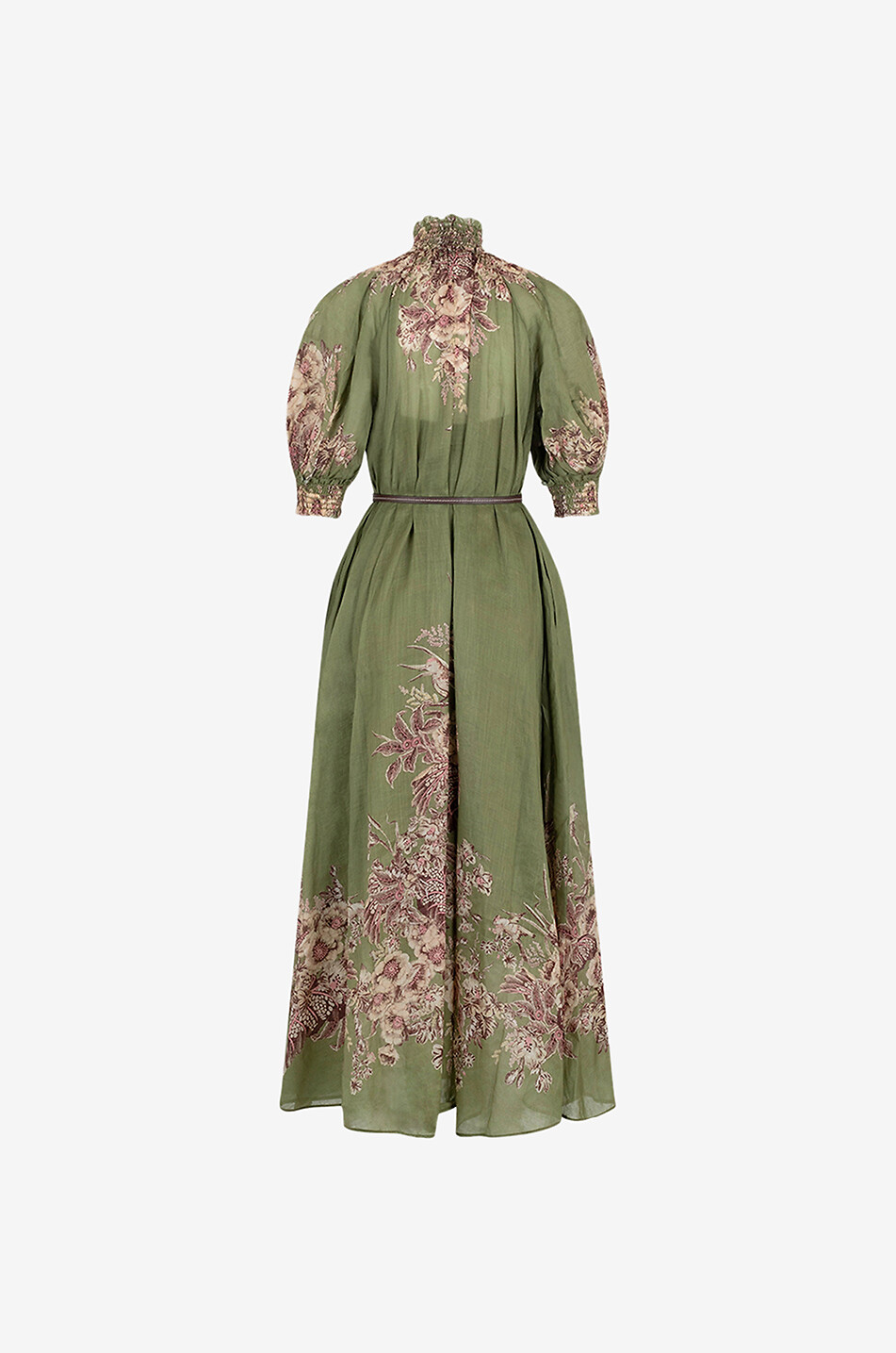 Ottie Plunge Paisley-printed linen midi dress - ZIMMERMANN - GREEN -  Bongnie Outlet