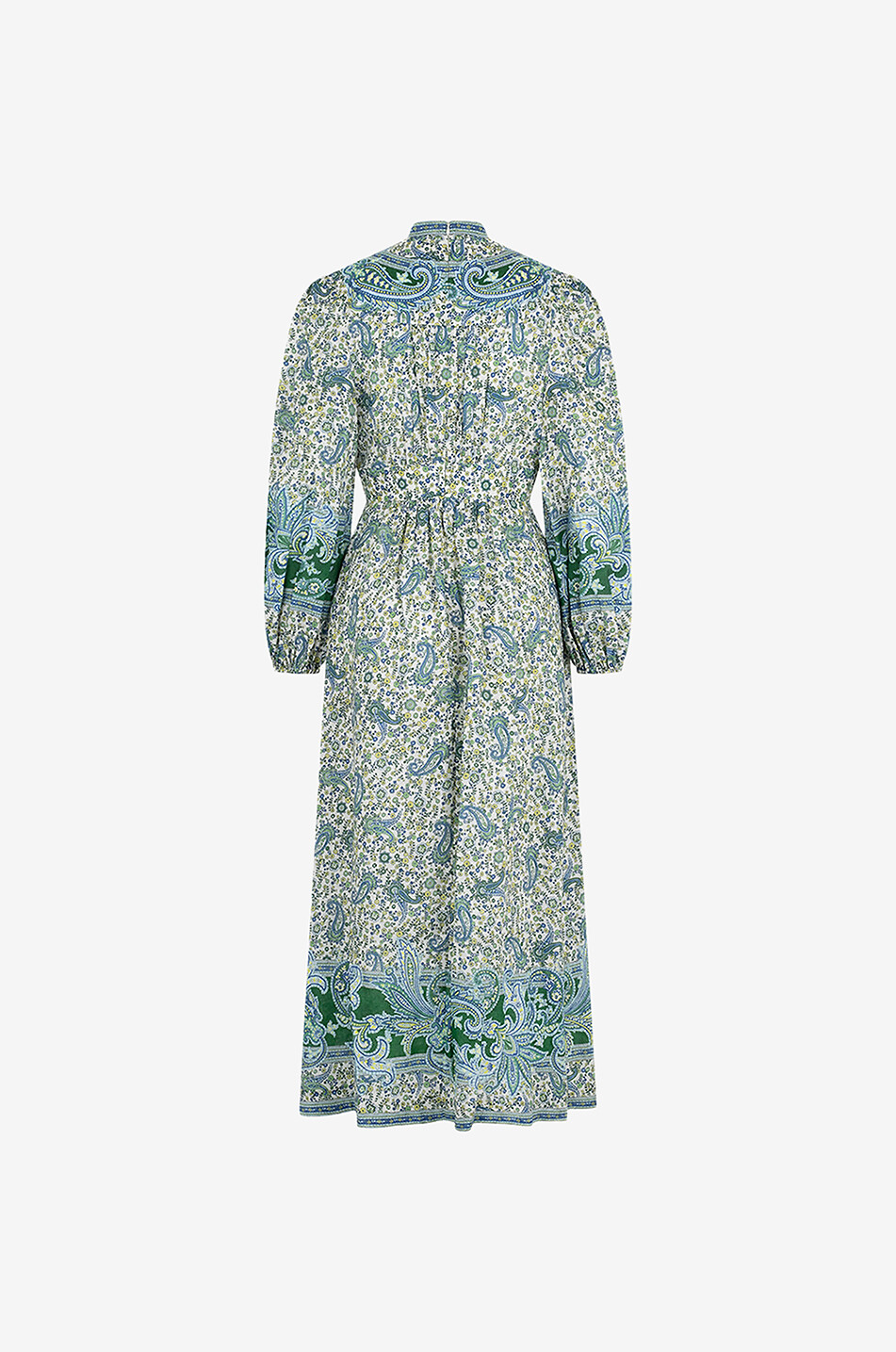 Robe midi en lin imprimé Paisley Ottie Plunge