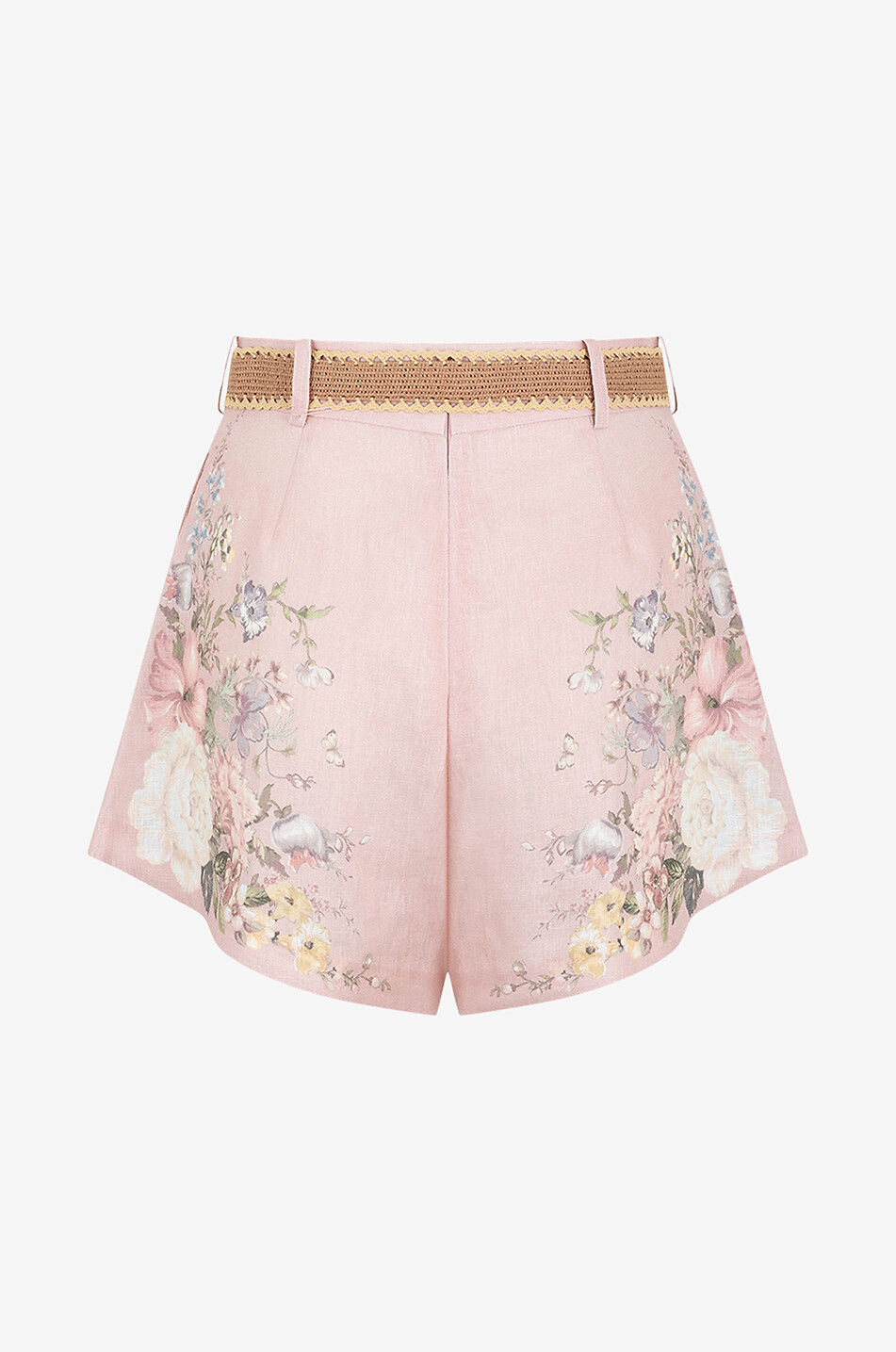 Short à pinces en lin avec ceinture Waverly Tuck