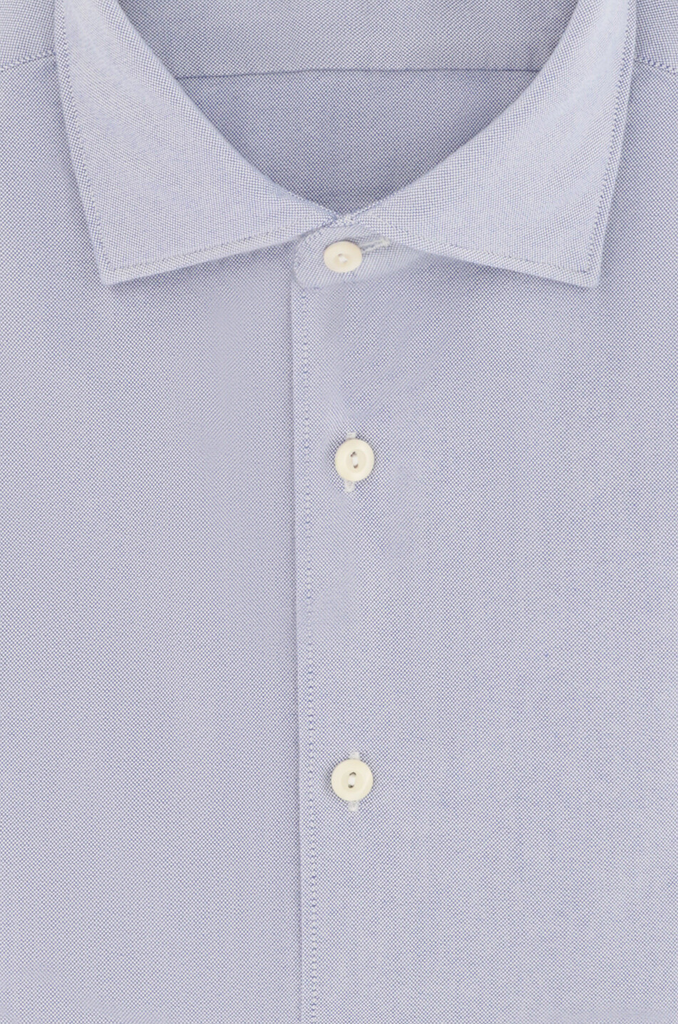 TINTORIA MATTEI Einfarbiges Slim-Fit-Langarmhemd aus Baumwolle Herren BLAU 2