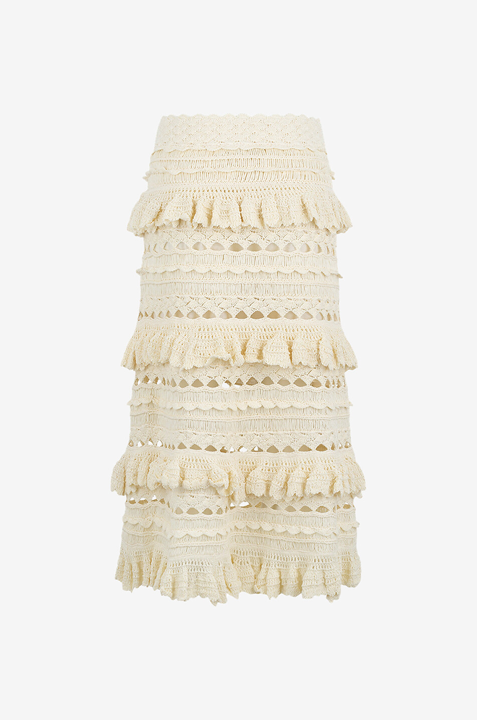 Jupe midi crocheté en coton Waverly