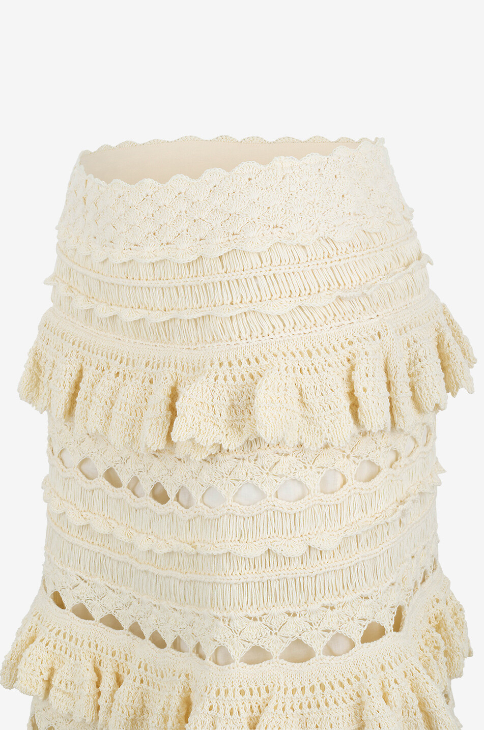 Jupe midi crocheté en coton Waverly