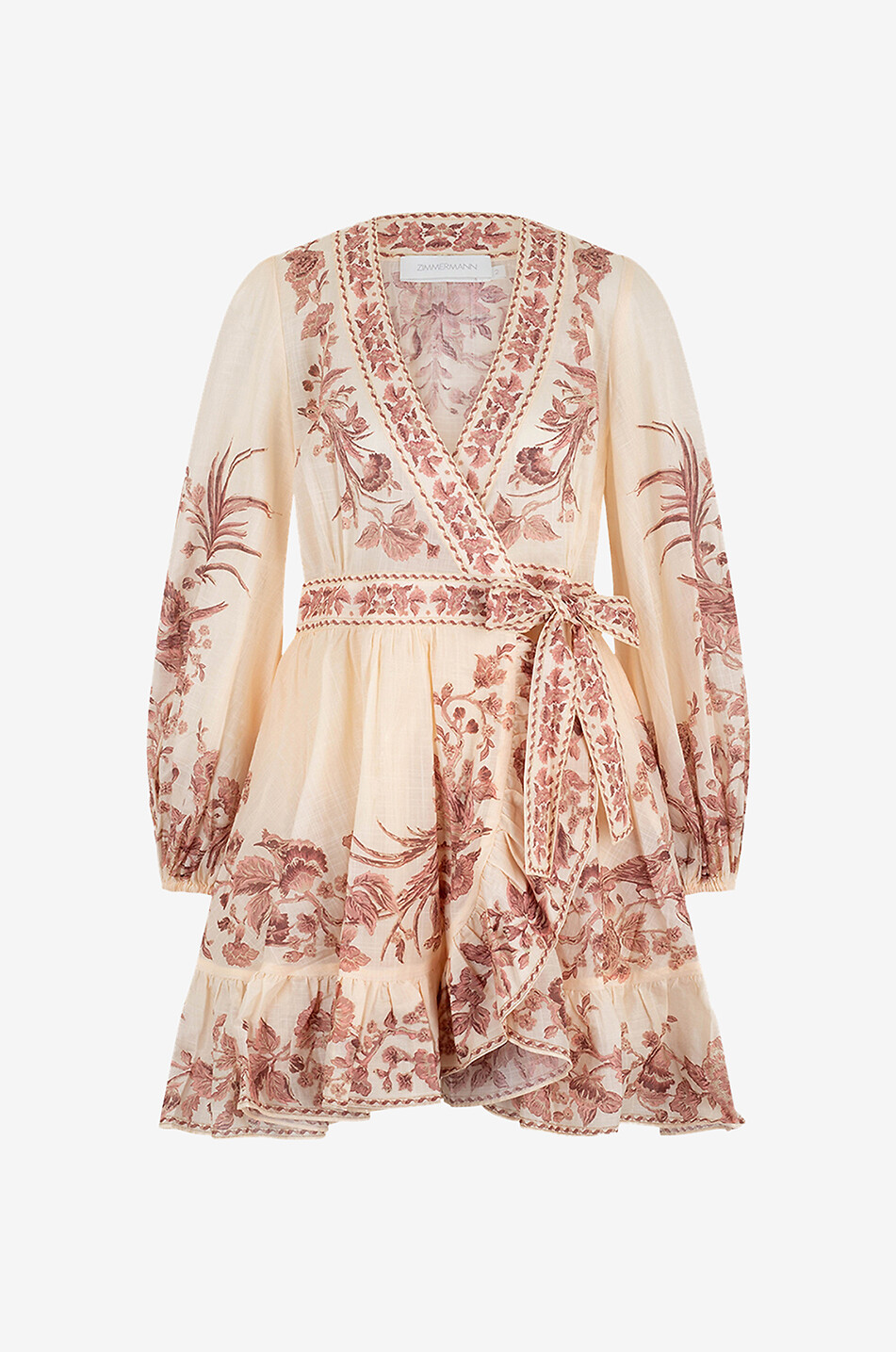 Mini robe portefeuille en voile de coton Waverly Wrap