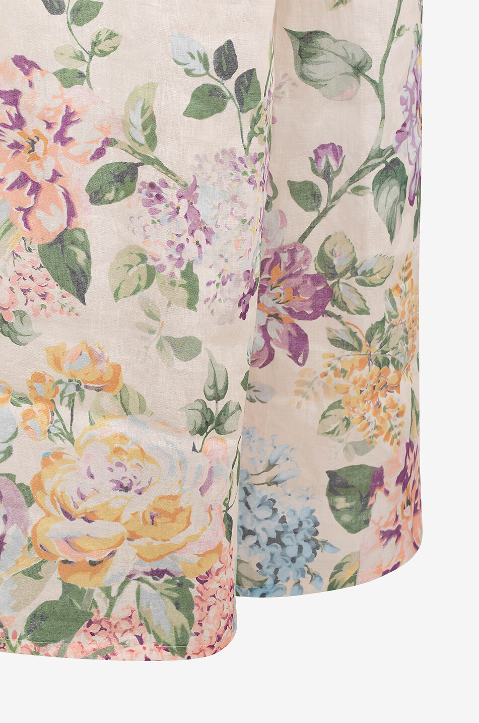 Halliday Relaxed floral linen wide-leg trousers