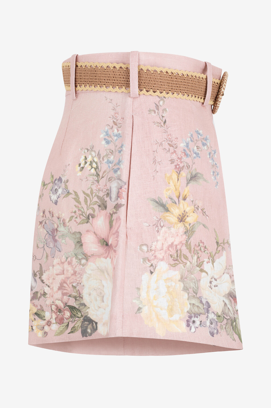 Short à pinces en lin avec ceinture Waverly Tuck