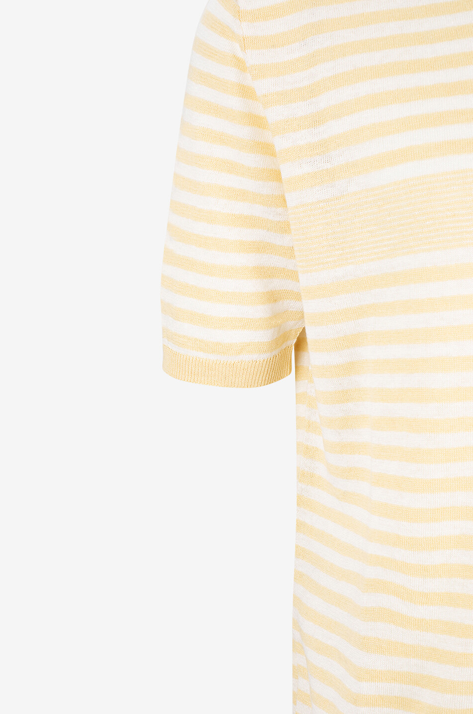 MAURIZIO BALDASSARI Polo rayé en jersey de lin Homme JAUNE CLAIR 7