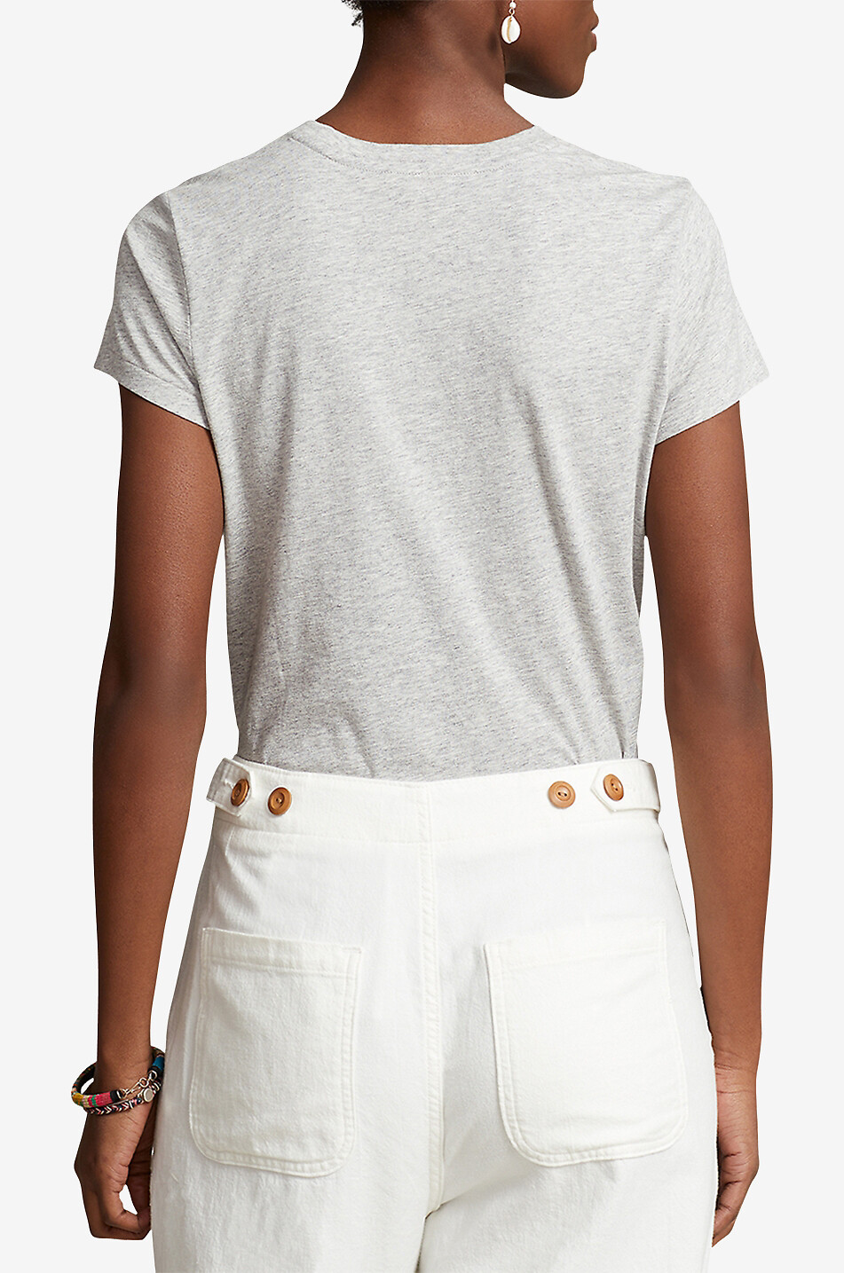 POLO RALPH LAUREN Kurzarm-T-Shirt mit Rundhalsausschnitt Pony Damen GRAU 3