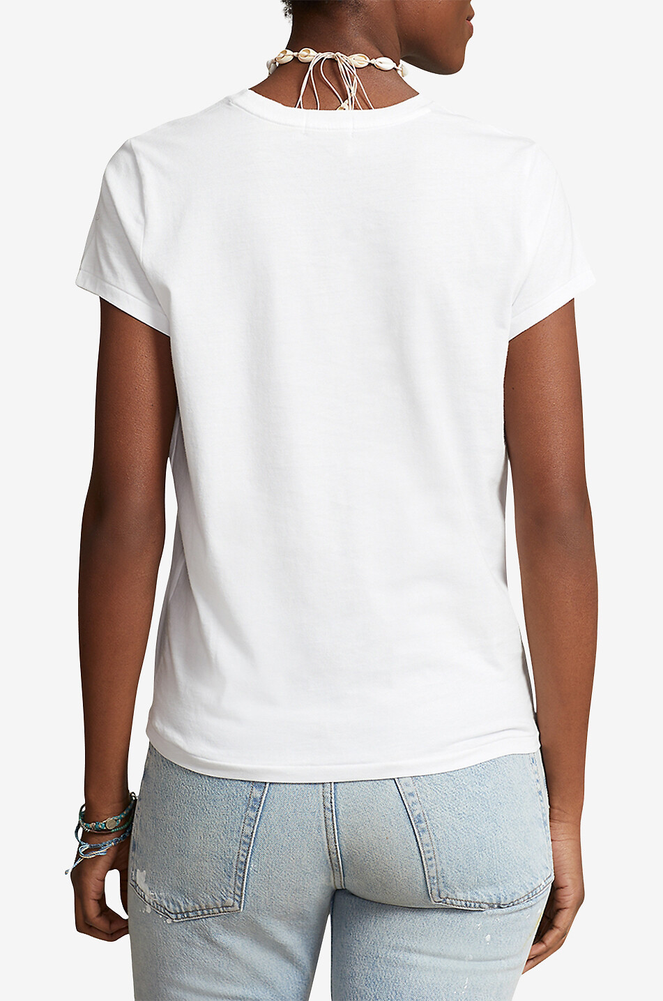POLO RALPH LAUREN Kurzarm-T-Shirt mit Rundhalsausschnitt Pony Damen WEISS 3