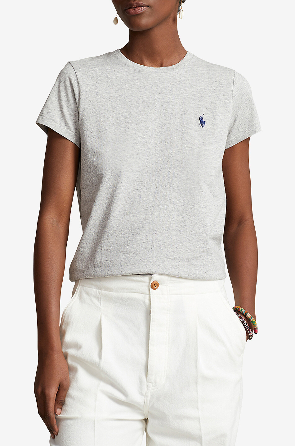 POLO RALPH LAUREN Kurzarm-T-Shirt mit Rundhalsausschnitt Pony Damen GRAU 2