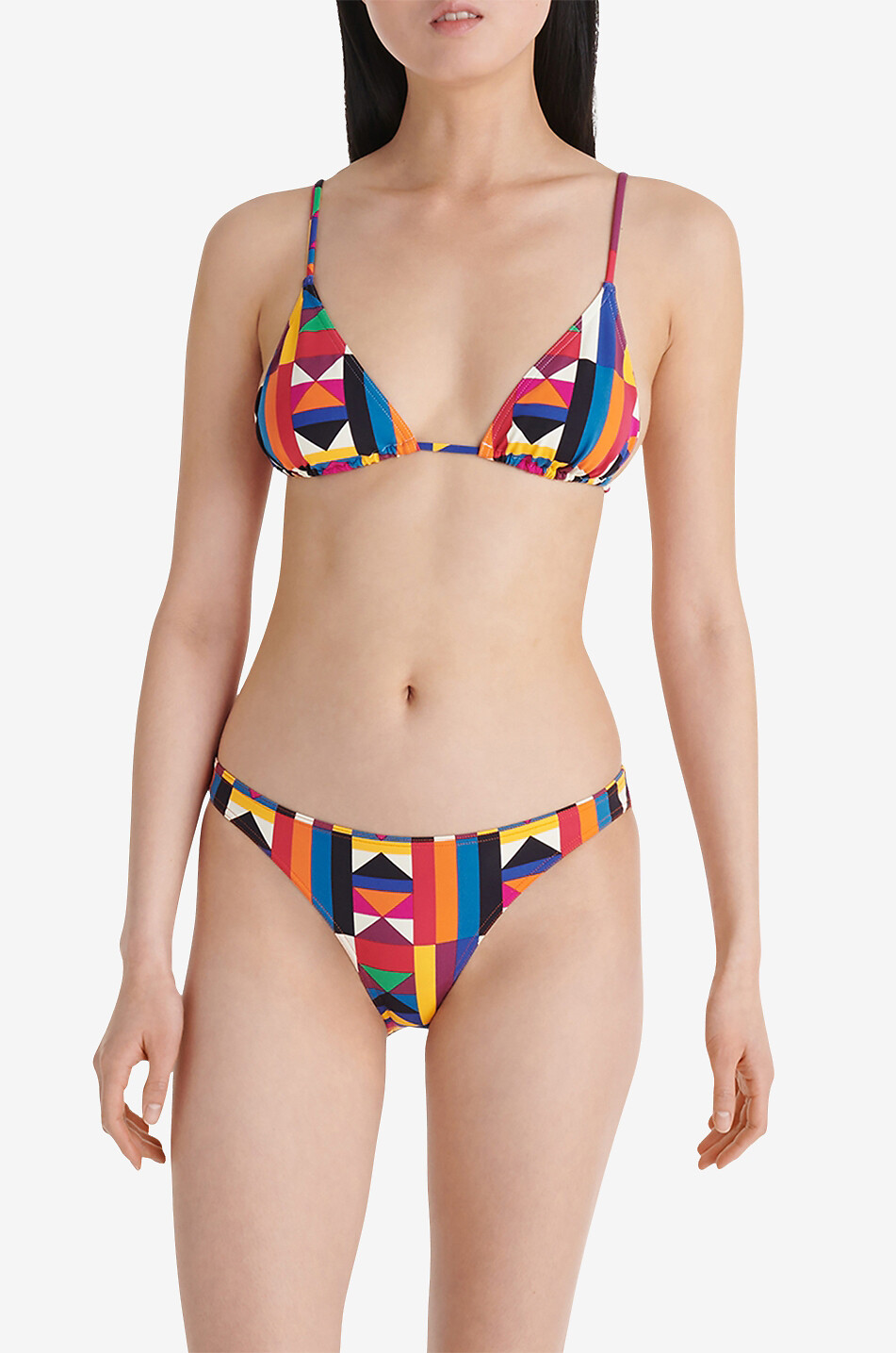 Space geometric triangle bikini top