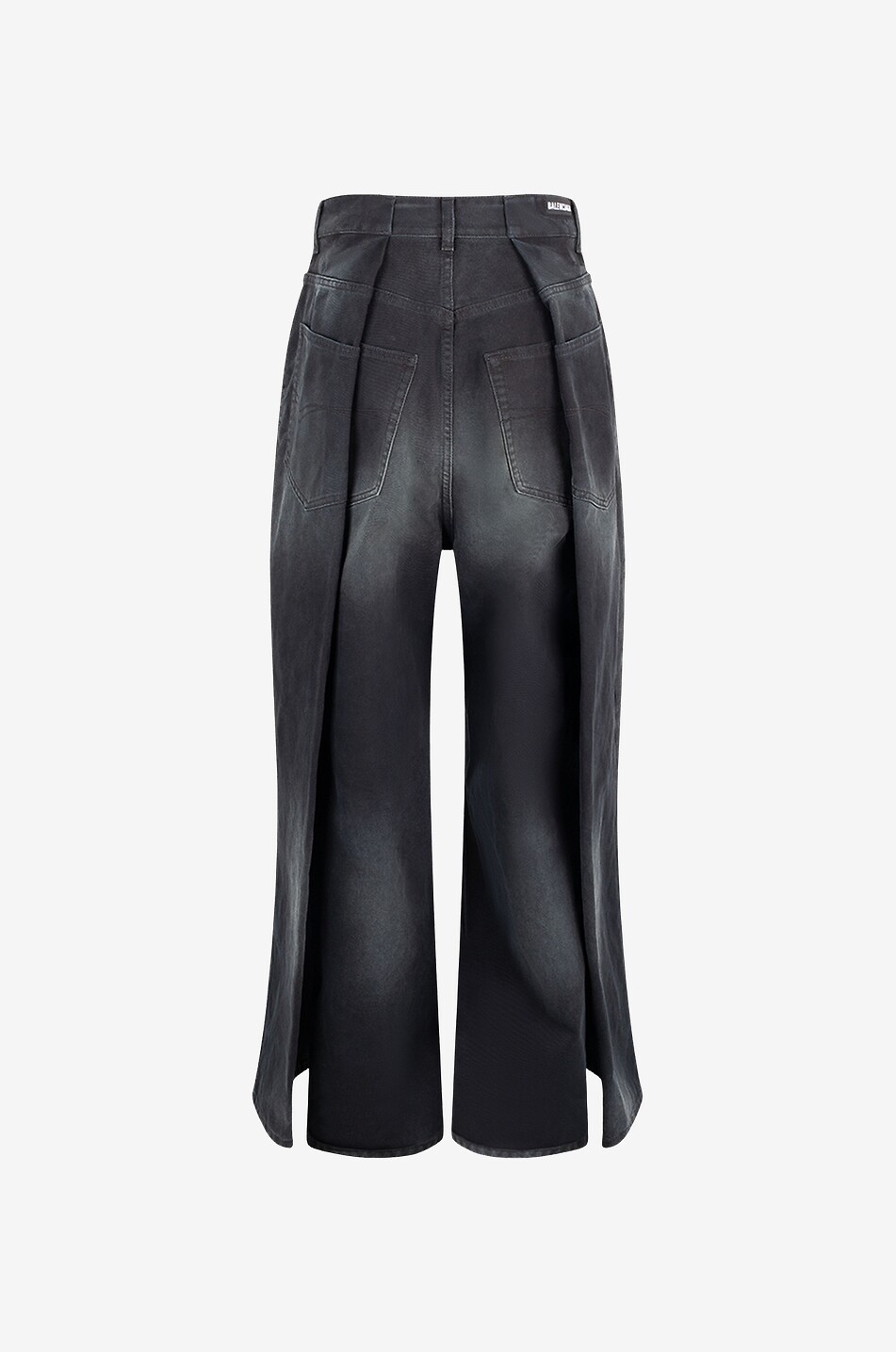 BALENCIAGA Jean large délavé Double Side Homme NOIR 2