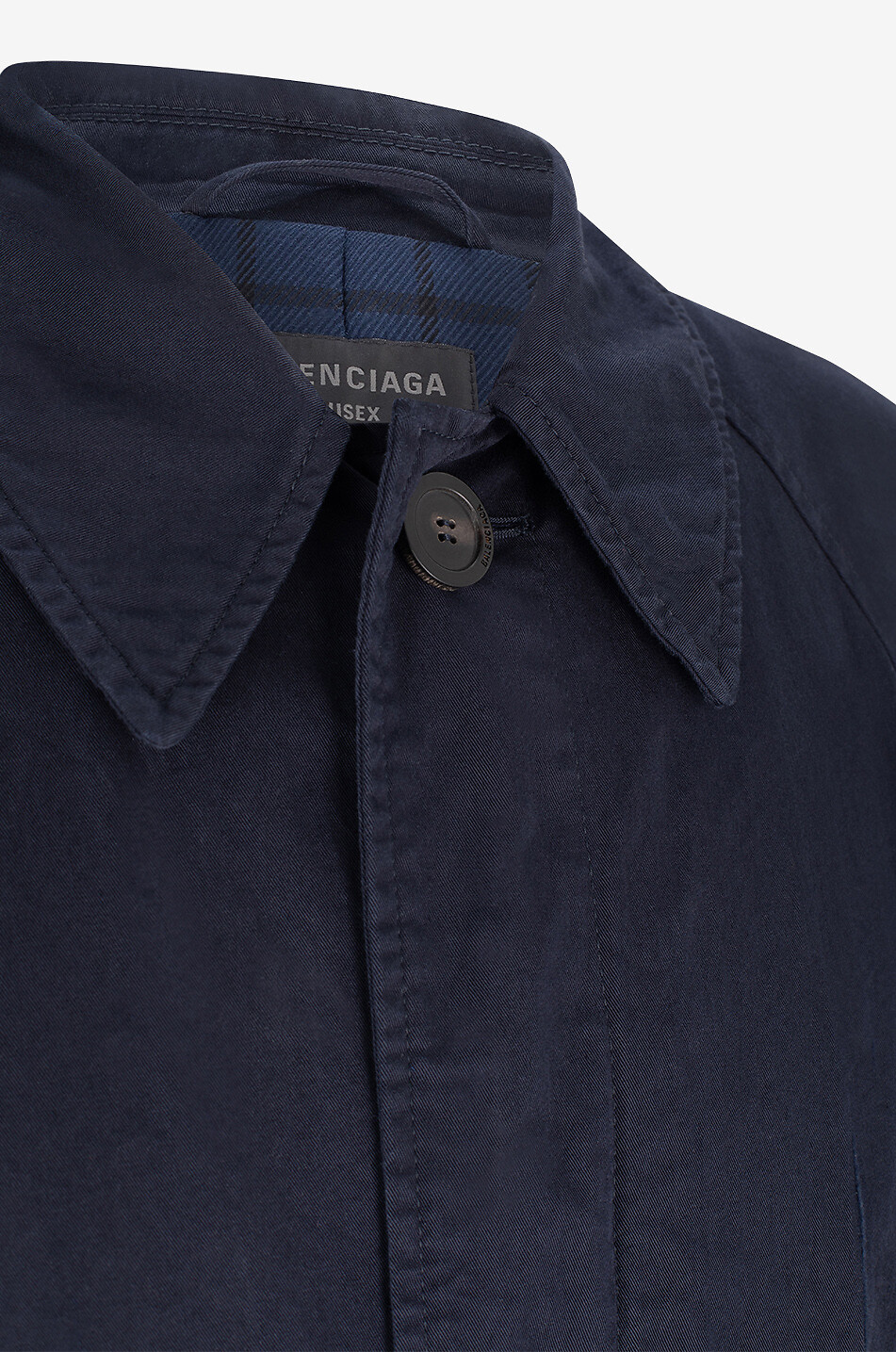 BALENCIAGA Leichter Gabardinemantel Carcoat Herren DUNKELBLAU 3