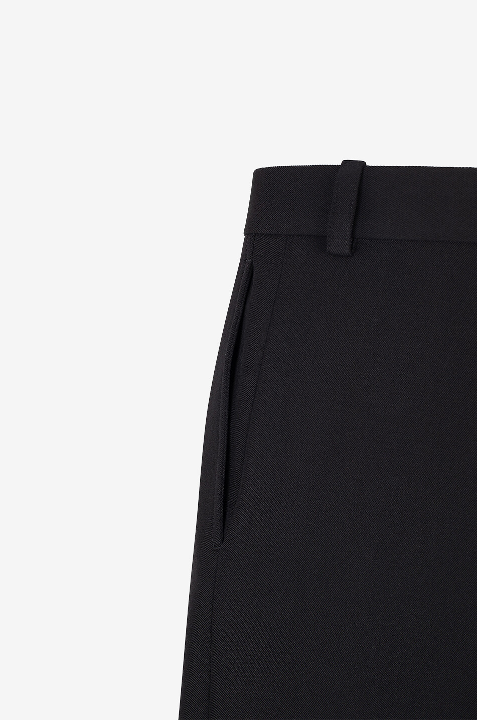 Pantalon baggy en sergé de laine