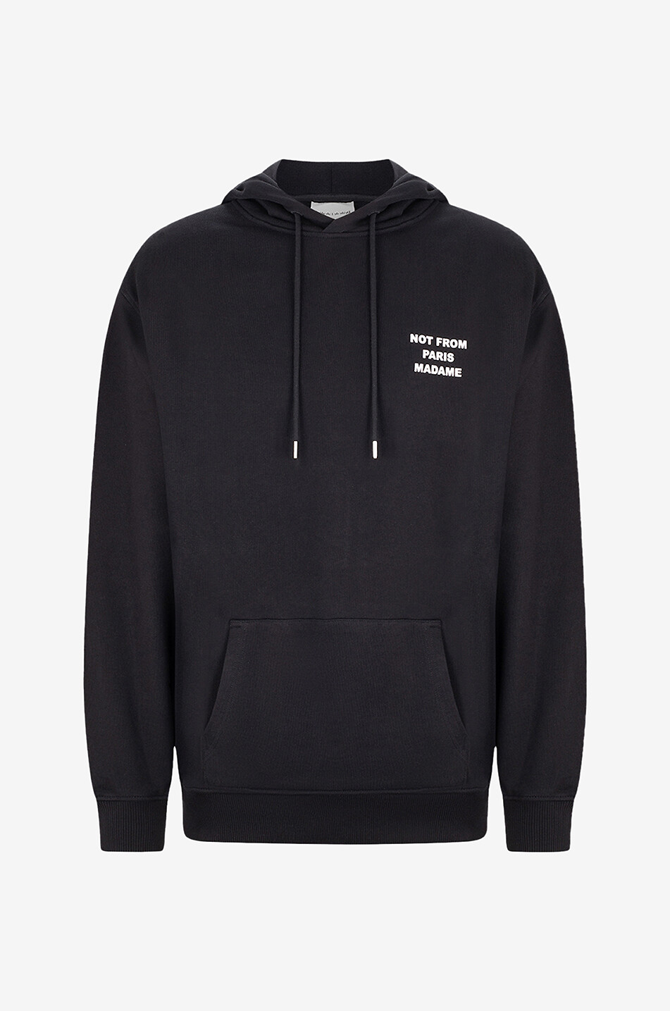 DROLE DE MONSIEUR Le Hoodie Slogan. cotton hooded sweatshirt Men BLACK 1