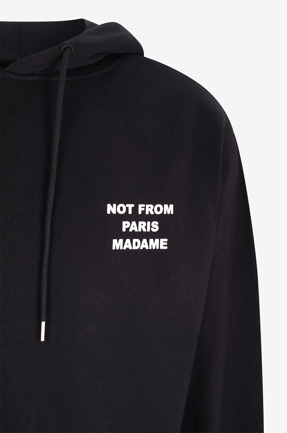 DROLE DE MONSIEUR Le Hoodie Slogan. cotton hooded sweatshirt Men BLACK 3