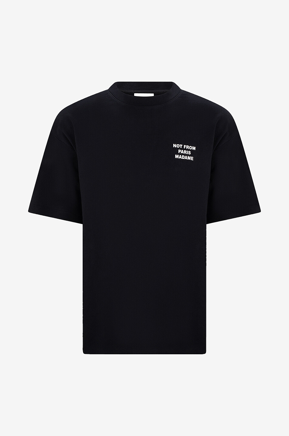 DROLE DE MONSIEUR Kurzarm-T-Shirt aus Baumwolle Le T-Shirt Slogan. Herren SCHWARZ 1