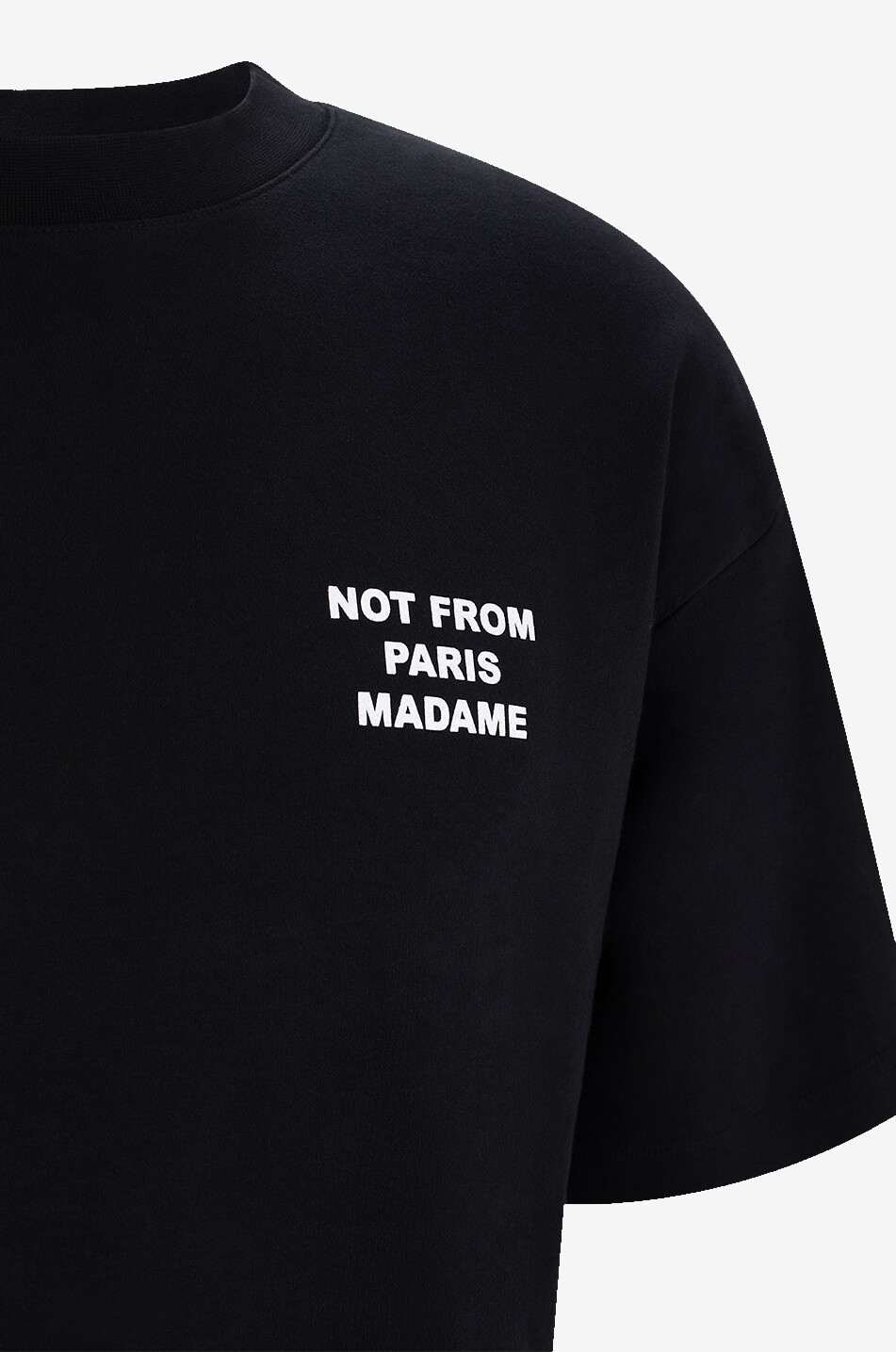 DROLE DE MONSIEUR Kurzarm-T-Shirt aus Baumwolle Le T-Shirt Slogan. Herren SCHWARZ 4