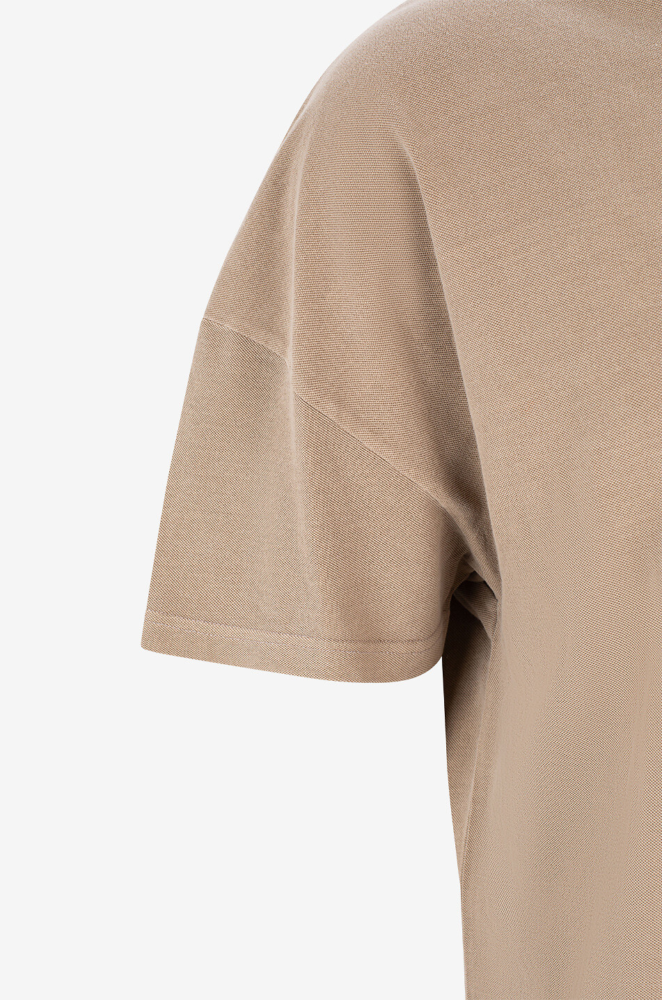 AMERICAN VINTAGE T-shirt à manches courtes en coton piqué Pyrastate Homme MARRON CLAIR 3