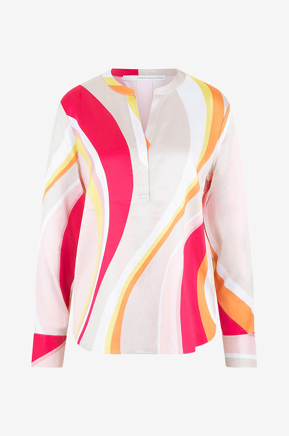 HERZENS Funky wave printed silk blouse Women PINK 1