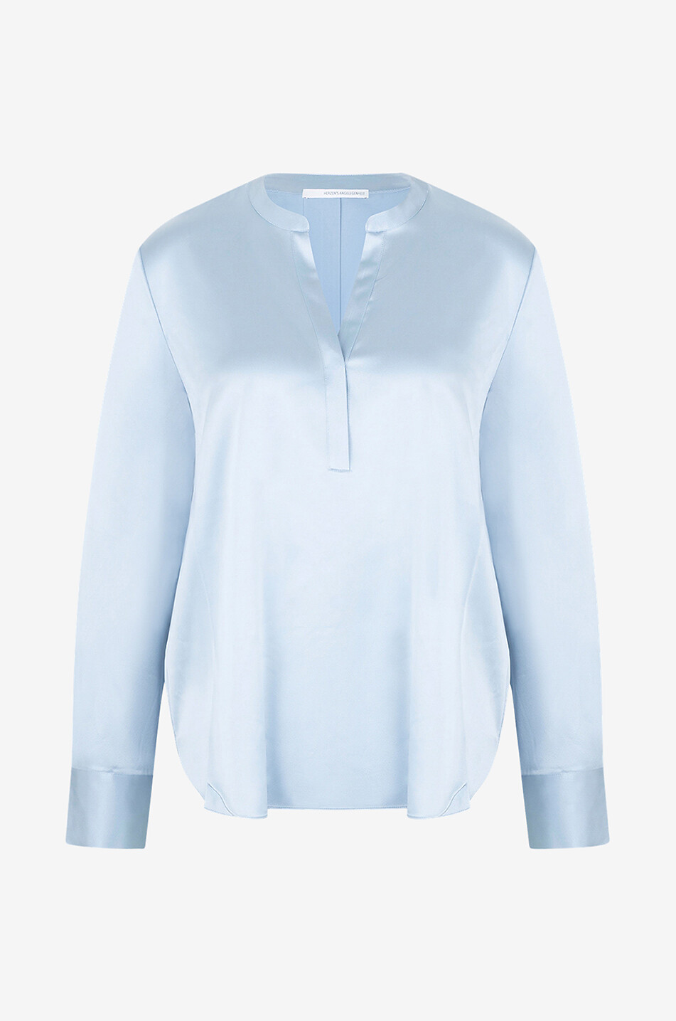 Einfarbige Bluse aus Seidensatin