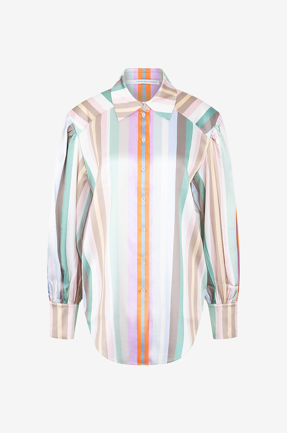 Chemise en satin de soie rayé