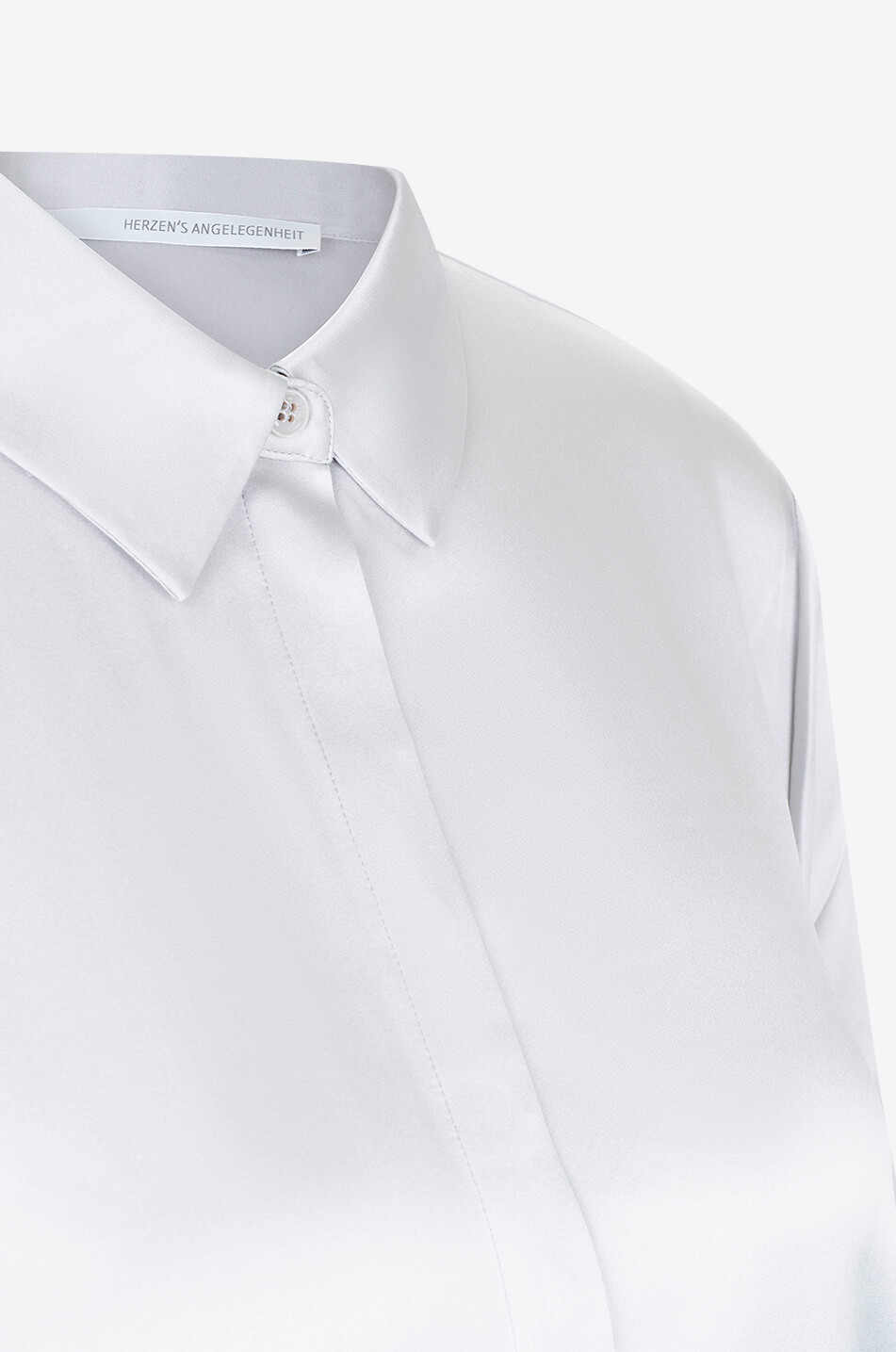 Chemise en satin de soie uni