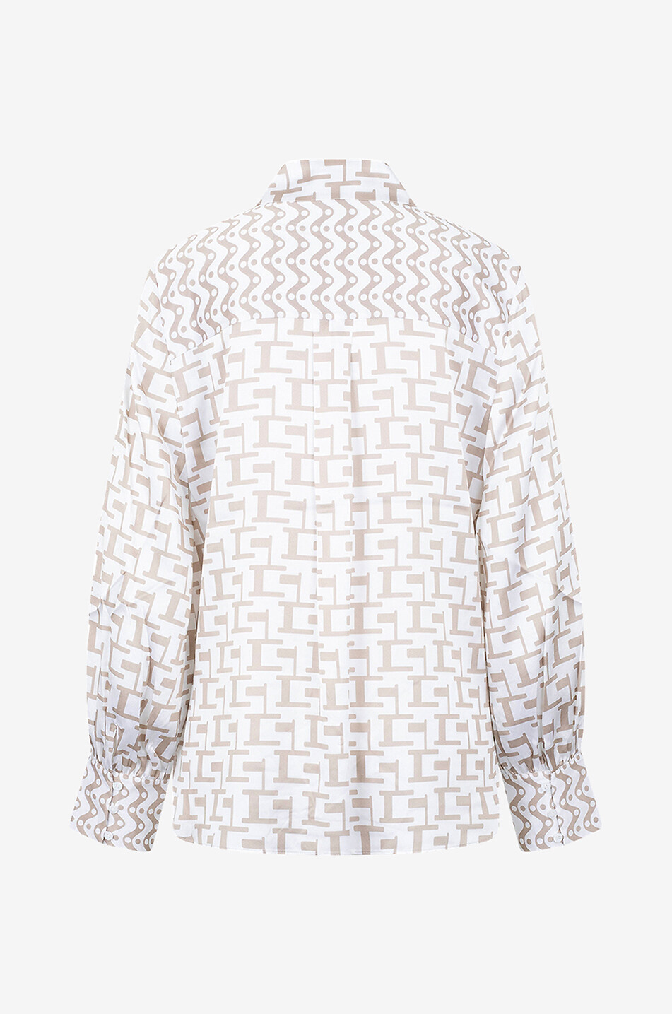 HERZENS Chemise en soie imprimée labyrinth Femme MARRON 2