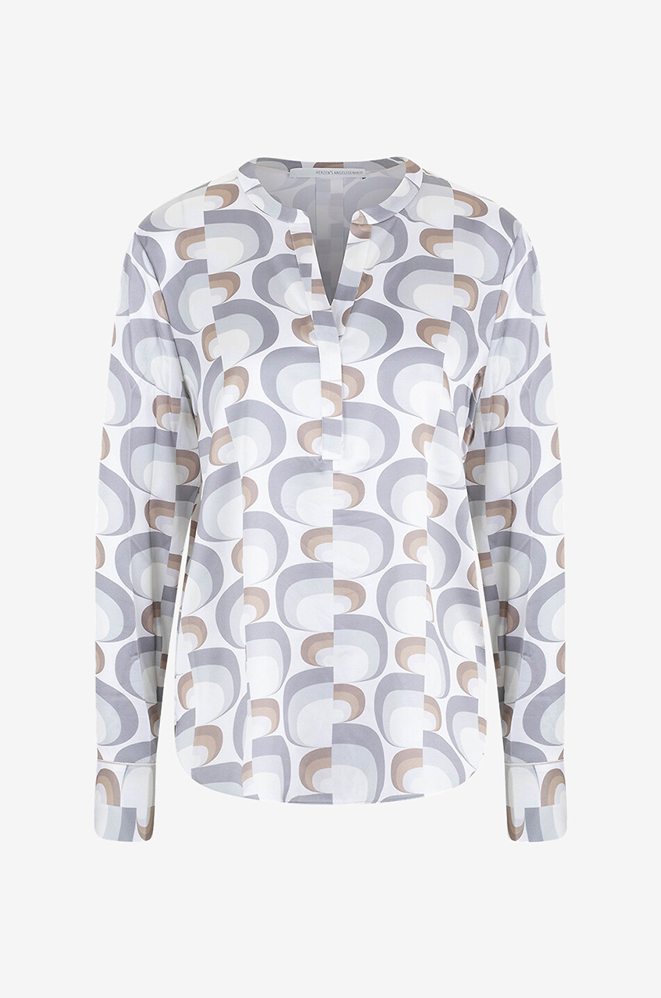 HERZEN'S ANGELEGENHEIT Bluse aus Seide mit 70er-Jahre-Geo-Print Damen BUNT 1