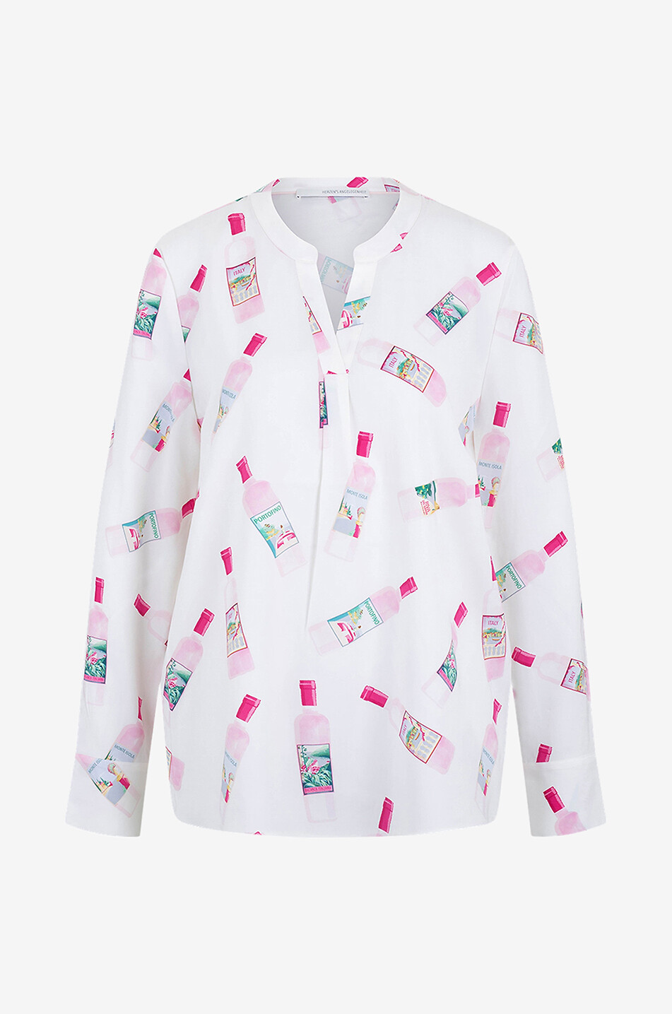 Blouse en soie imprimée bouteilles Portofino