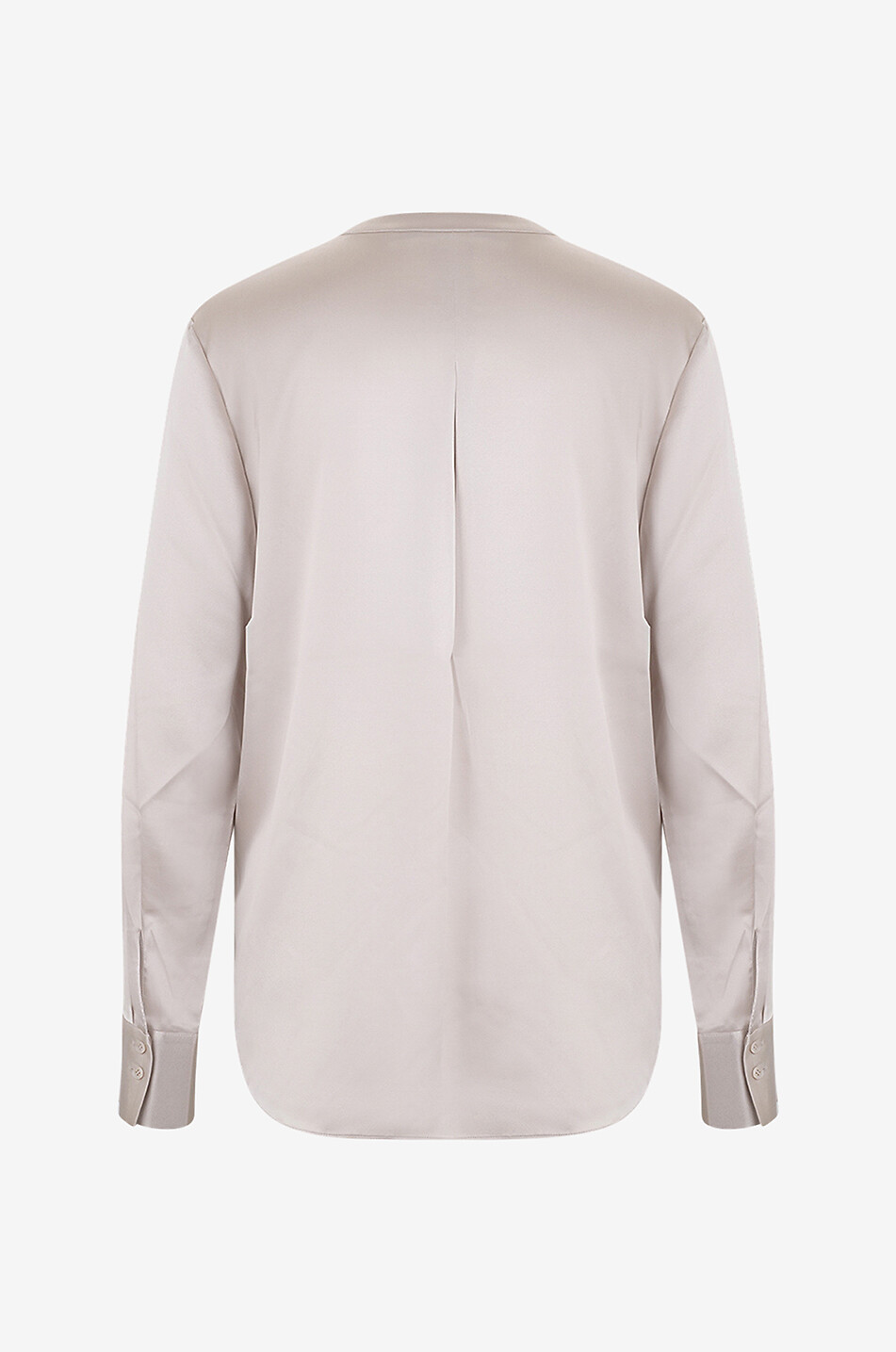 HERZENS Blouse unie en satin de soie Femme MARRON 2