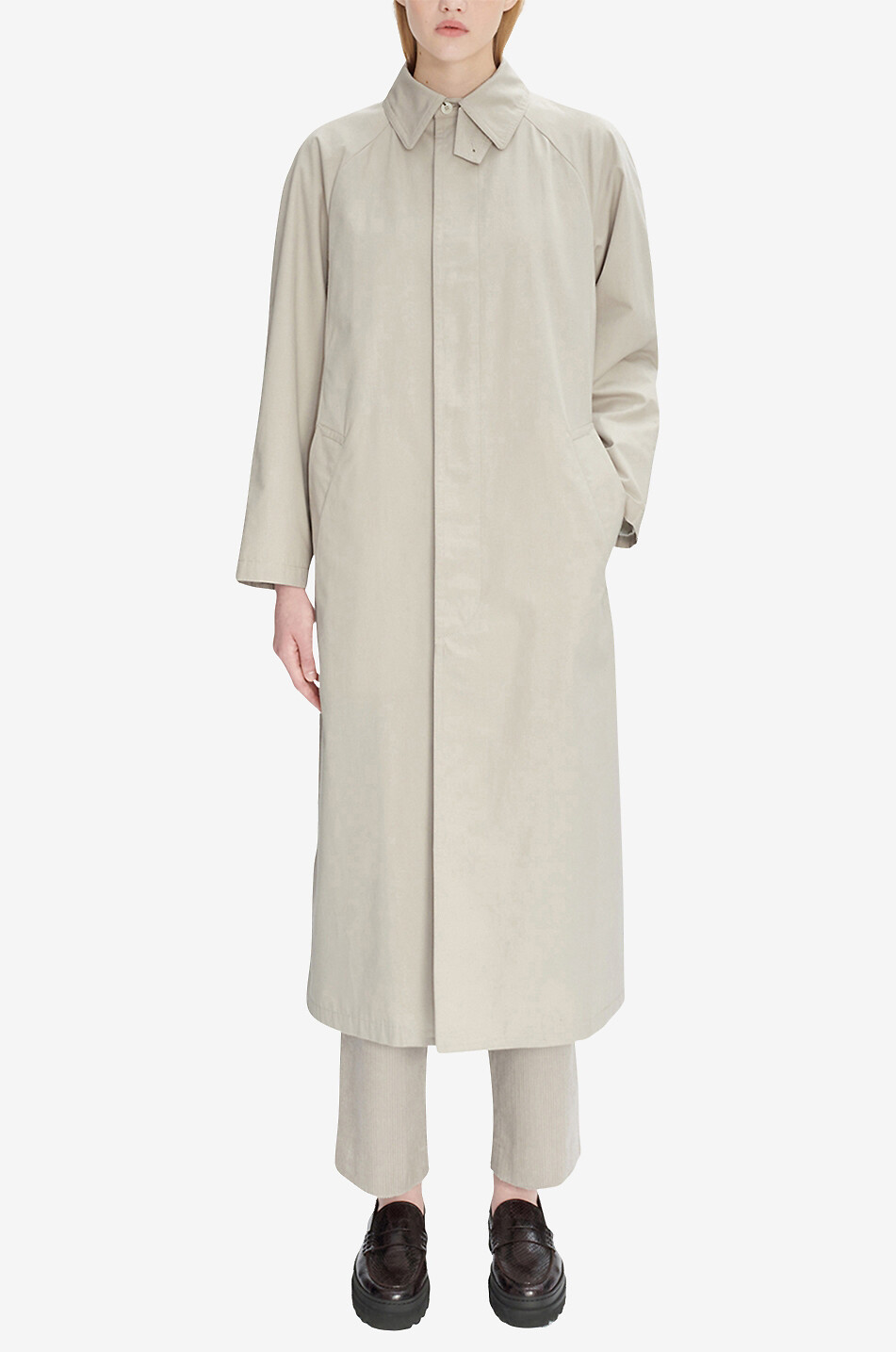 A.P.C. Manteau mi-long en gabardine Gaia Femme BLANC CASSE 2