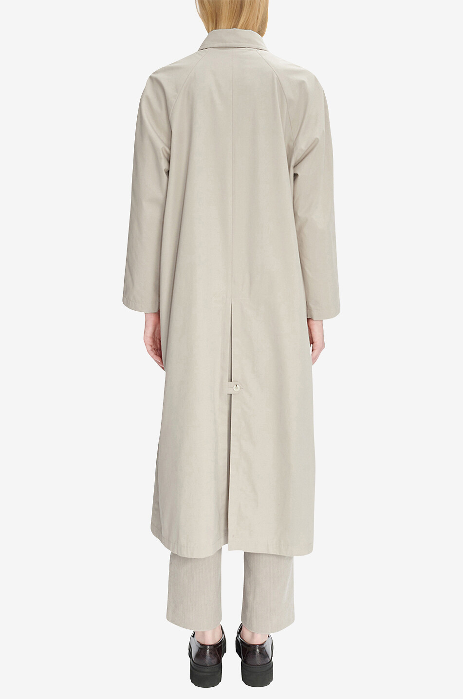 A.P.C. Manteau mi-long en gabardine Gaia Femme BLANC CASSE 4
